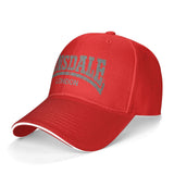 Casquette Lonsdale rouge, lettrage London imprimé
