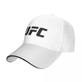 Casquette UFC de trois quarts, visière courbée à liseré contrasté