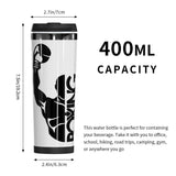 Cotes du mug isotherme boxe : 400 ml, hauteur 19,2 cm, base 6,3 cm