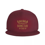 Casquette Rocky Balboa rouge foncé, lettrage doré