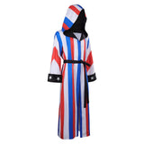 Peignoir de boxe Creed vu de côté, capuche relevée