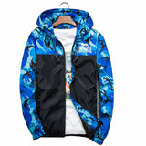 Veste Lonsdale camouflage bleu à capuche