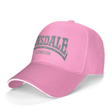 Casquette Lonsdale rose, lettrage London imprimé