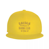 Casquette Rocky Balboa jaune, lettrage doré