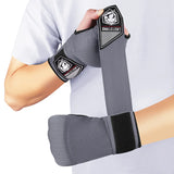 Sous-gants de boxe en gel gris, vue du dessus