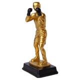 Statue de boxeur réaliste en résine effet métal