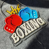 Néon boxe gants et lettrage BOXING — visuel 3