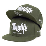 Casquette Thuglife vert foncé, lettrage gothique brodé