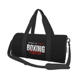 Sac de sport boxe polochon noir, bloc BORN TO FIGHT BOXING Fighter imprimé sur la face