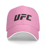 Casquette UFC rose, grand sigle imprimé noir
