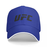 Casquette UFC bleue, grand sigle imprimé noir
