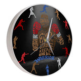 Horloge murale boxe rétroéclairée à cadran noir — visuel 3