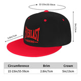 Cotes de la casquette Everlast : tour de tête 55 à 59 cm, visière 7 cm, calotte 13 cm