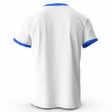 Dos vierge du t-shirt Kamogawa Boxing Gym, liseré bleu roi au col et aux manches