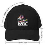 Cotes de la casquette WBC : visière 7 cm, largeur de calotte 17 cm