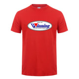 T-shirt Winning rouge, logo ovale Winning imprimé sur la poitrine