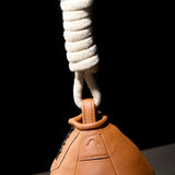 Anneau de suspension en cuir doublé et corde coton de la balle réflexe