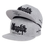 Casquette Thuglife grise, lettrage gothique brodé