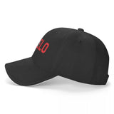 Casquette Canelo tricolore de profil, visière courbée