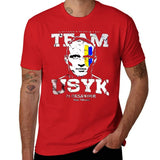 T-shirt Team Usyk rouge, portrait et lettrage TEAM USYK