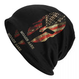 Bonnet spartiate motif casque au drapeau américain patiné et inscription Molon Labe
