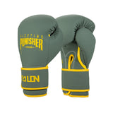 Gants de boxe Fighting Punisher vert kaki et jaune