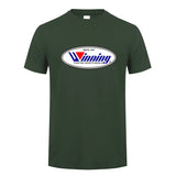 T-shirt Winning vert forêt, logo ovale Winning imprimé sur la poitrine