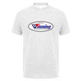 T-shirt Winning blanc, logo ovale Winning imprimé sur la poitrine