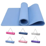 Tapis de fitness TPE enroulé avec ceinture de transport