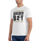 T-shirt Golden Boy Promotions vu de face, logo centré sur la poitrine