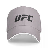 Casquette UFC grise, grand sigle imprimé noir