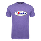T-shirt Winning violet chiné, logo ovale Winning imprimé sur la poitrine