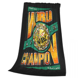 Plaid ceinture WBC suspendu, mentions My blood is green et My heart is gold