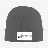 Bonnet de boxe gris foncé en tricot à revers avec étiquette tissée Esprit Boxe