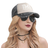 Casquette TMT délavée portée, visière courbée