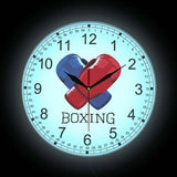 Horloge murale boxe rétroéclairée à cadran blanc — visuel 4