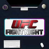 Tapis de souris UFC, UFC FIGHT NIGHT en rouge et noir sur fond blanc