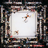 Tableau carré du ring vu du dessus, Ali et Cleveland Williams, toile seule sans cadre