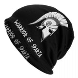 Bonnet spartiate motif Warrior of Sparta avec casque blanc à crête méandrée