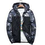 Veste Lonsdale camouflage gris à capuche