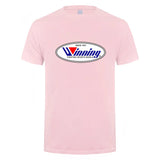 T-shirt Winning rose pâle, logo ovale Winning imprimé sur la poitrine