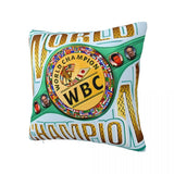 Housse de coussin WBC en décoration d'intérieur, lettrage World Champion