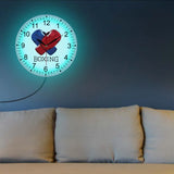 Horloge murale boxe rétroéclairée à cadran blanc — visuel 11