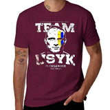 T-shirt Team Usyk marron, portrait et lettrage TEAM USYK