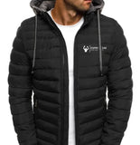 Doudoune de boxe noire à capuche Esprit Boxe, capuche doublée gris chiné et cordon