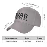 Cotes de la casquette War Chisora : tour de tête 55 à 59 cm, visière 7 cm, calotte 9 cm