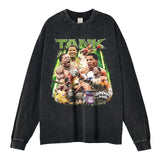 T-shirt manches longues Gervonta Davis délavé, tank, collage doré