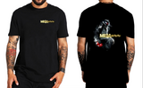 T-shirt MMA Michael Jackson porté, logo sur le cœur à l'avant et grand visuel au dos