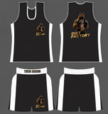 Tenue de boxe amateur personnalisée sublimée réalisée pour Diet Factory