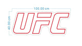 Néon UFC LED rouge, format 100 x 40 cm